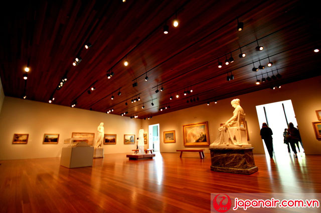 Không gian bên trong của bảo tàng De Young